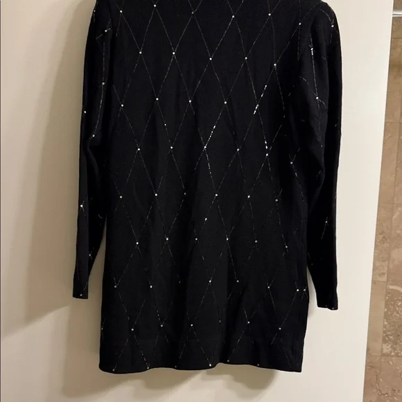 St John Black Diamond Sparkle Suit, Size 12 - Picture 2 of 5